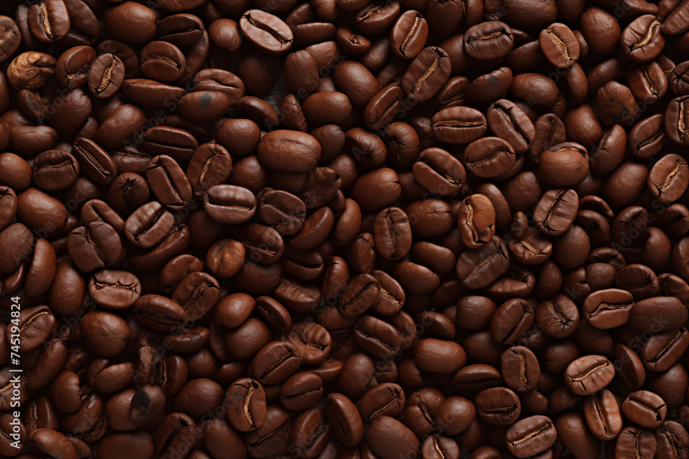 Obraz premium Coffee Beans Background for Design and Layout