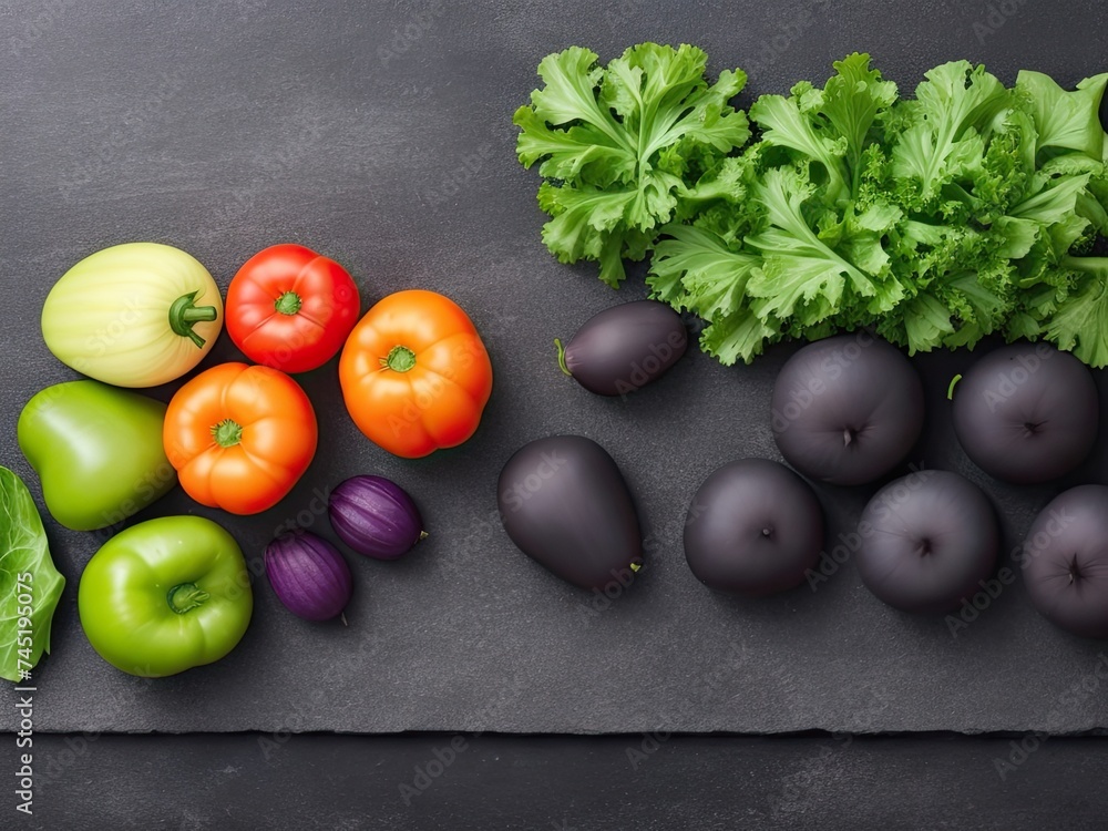Free picture of veggies with a black slate to the left Free picture of veggies with a black slate to the left