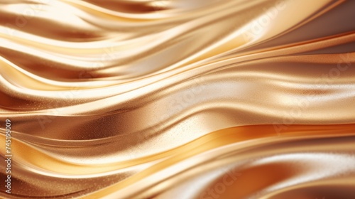 Detailed close up of shiny gold cloth. Perfect for luxury and glamour concepts