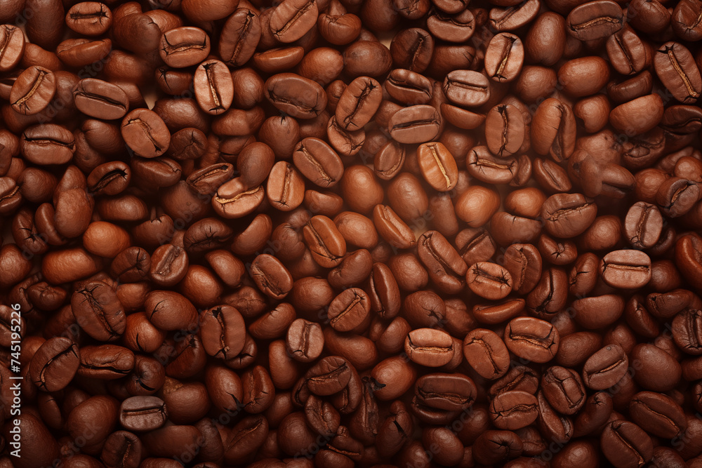 Naklejka premium Coffee Beans Background for Design and Layout