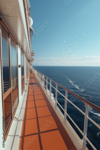 A scenic view of the ocean from a cruise ship. Suitable for travel brochures © Fotograf