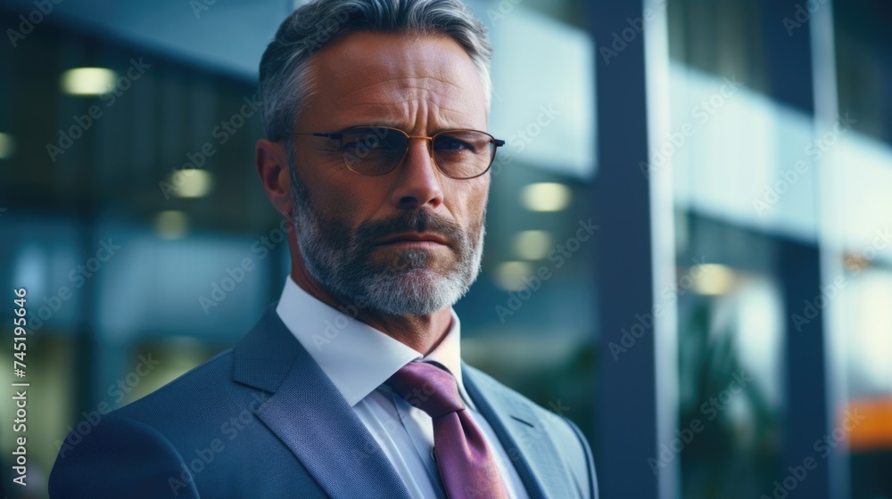 Professional man in suit and tie by window, suitable for corporate concepts Professional man in suit and tie by window, suitable for corporate concepts