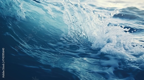 A close up view of a wave in the ocean. Perfect for nature or travel concepts