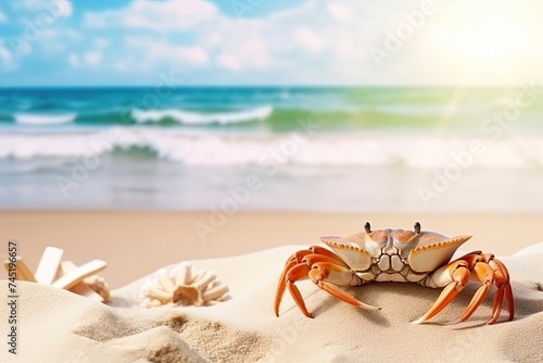 Benner crab on the sand