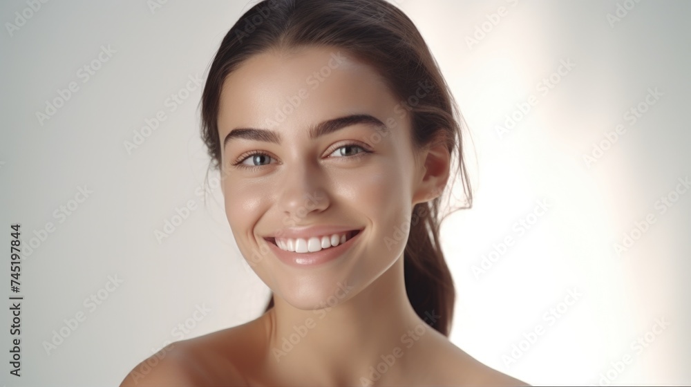 A woman with a smile on her face. Suitable for various projects A woman with a smile on her face. Suitable for various projects