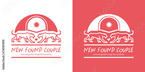 New Found Couple - Tiger Logo Templates - Love will guide trough the Hardship