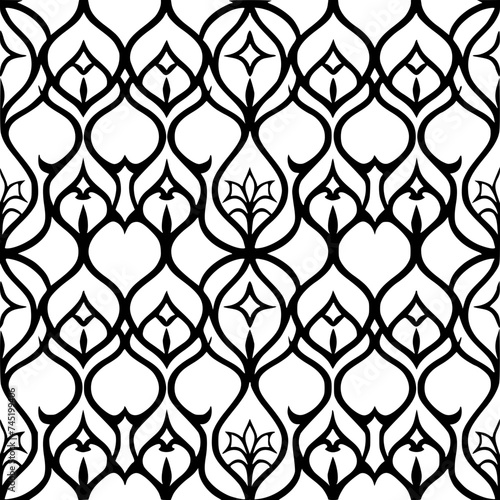 Seamless pattern, pattern, line art pattern, background, pattern, seamless, leaf, floral, vector, flower, decoration, plant, wallpaper, nature, design, illustration, ornament, art, branch, tree, textu