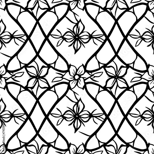 Seamless pattern, pattern, line art pattern, background, pattern, seamless, leaf, floral, vector, flower, decoration, plant, wallpaper, nature, design, illustration, ornament, art, branch, tree, textu