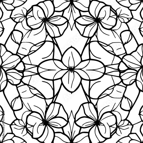 Seamless pattern, pattern, line art pattern, background, pattern, seamless, leaf, floral, vector, flower, decoration, plant, wallpaper, nature, design, illustration, ornament, art, branch, tree, textu