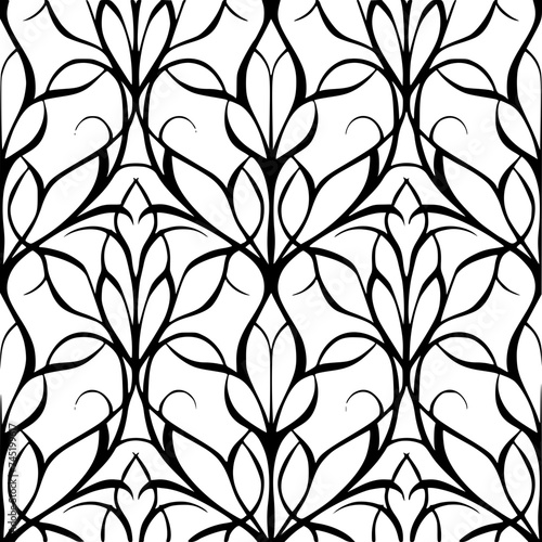 Seamless pattern, pattern, line art pattern, background, pattern, seamless, leaf, floral, vector, flower, decoration, plant, wallpaper, nature, design, illustration, ornament, art, branch, tree, textu