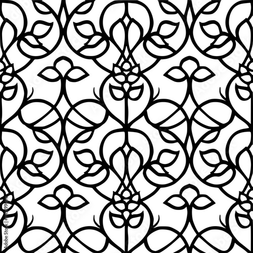 Seamless pattern, pattern, line art pattern, background, pattern, seamless, leaf, floral, vector, flower, decoration, plant, wallpaper, nature, design, illustration, ornament, art, branch, tree, textu