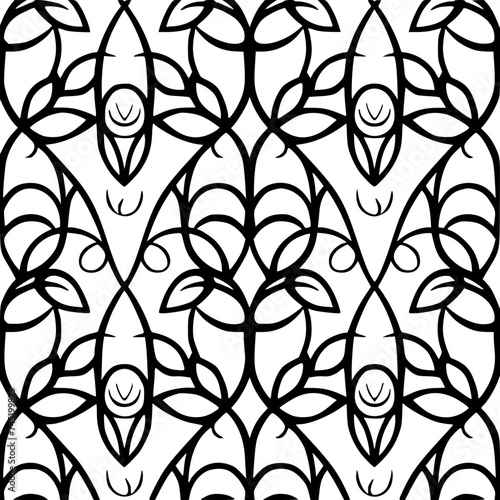 Seamless pattern, pattern, line art pattern, background, pattern, seamless, leaf, floral, vector, flower, decoration, plant, wallpaper, nature, design, illustration, ornament, art, branch, tree, textu