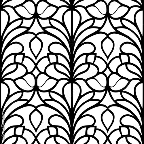 Seamless pattern, pattern, line art pattern, background, pattern, seamless, leaf, floral, vector, flower, decoration, plant, wallpaper, nature, design, illustration, ornament, art, branch, tree, textu