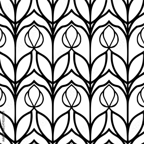 Seamless pattern, pattern, line art pattern, background, pattern, seamless, leaf, floral, vector, flower, decoration, plant, wallpaper, nature, design, illustration, ornament, art, branch, tree, textu