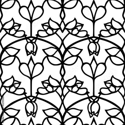 Seamless pattern, pattern, line art pattern, background, pattern, seamless, leaf, floral, vector, flower, decoration, plant, wallpaper, nature, design, illustration, ornament, art, branch, tree, textu