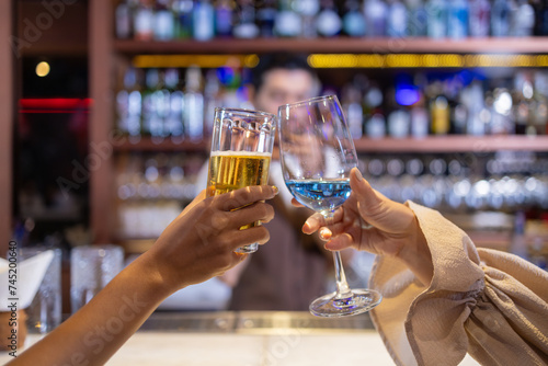 Wallpaper Mural Cheers with Champagne and Cocktail at Festive Event Torontodigital.ca