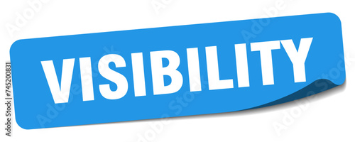 visibility sticker. visibility label