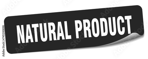 natural product sticker. natural product label