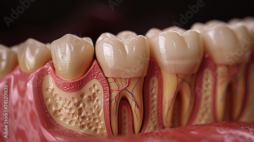 Photos illustrating the stages of root canal treatment photo