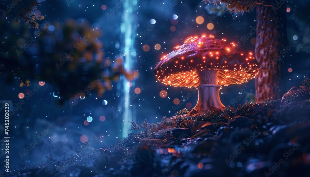Mystical Glowing Mushroom Mystical Glowing Mushroom