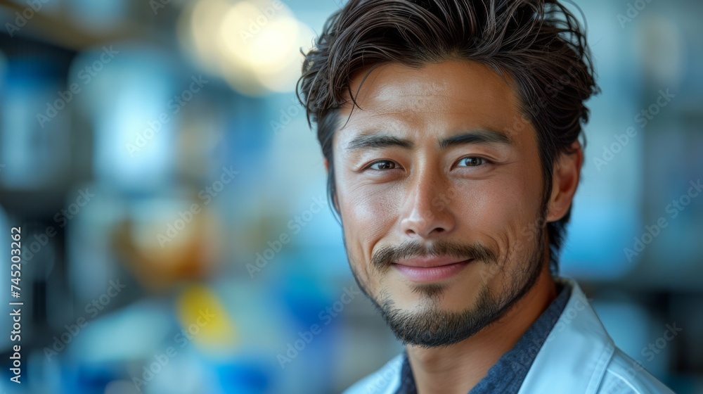 Close-up shot of a multiracial person dressed in a suit and tie Close-up shot of a multiracial person dressed in a suit and tie