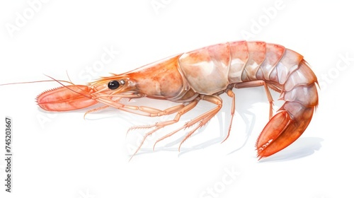 delicious seafood type lobster, on white background.