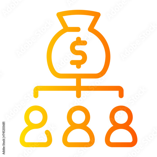 dividends gradient icon
