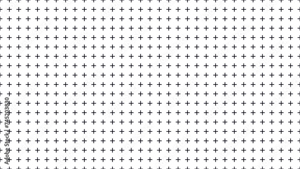 Cross  seamless pattern in black and white color,  vector illustration.	