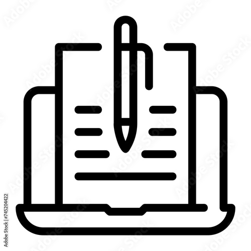copywriter line icon