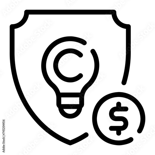 intellectual property line icon