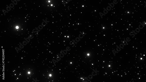 Dust particles floating in the air. White colored dust particles background animation.