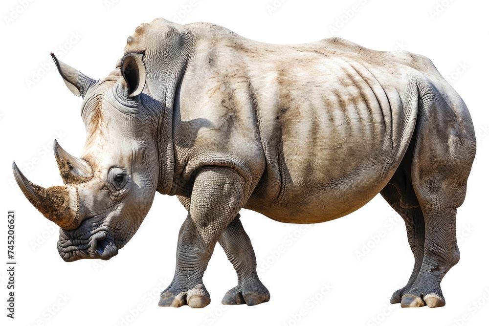 Fototapeta premium rhinoceros isolated on white