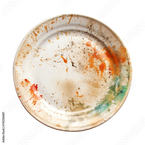 Dirty plate isolated on transparent background Remove png, Clipping Path, pen tool