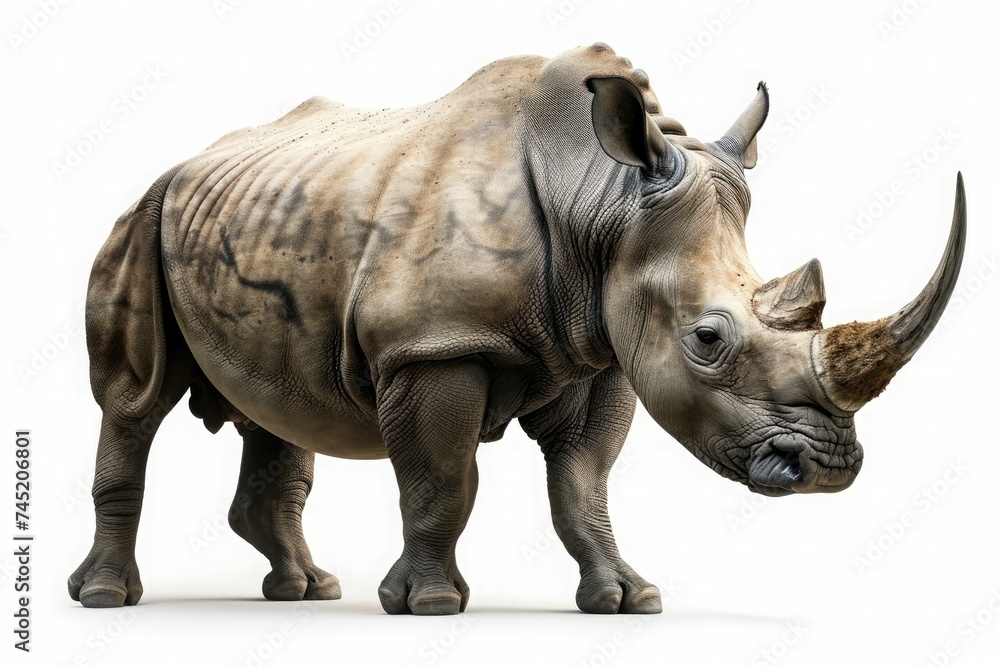 Obraz premium white rhino isolated on white