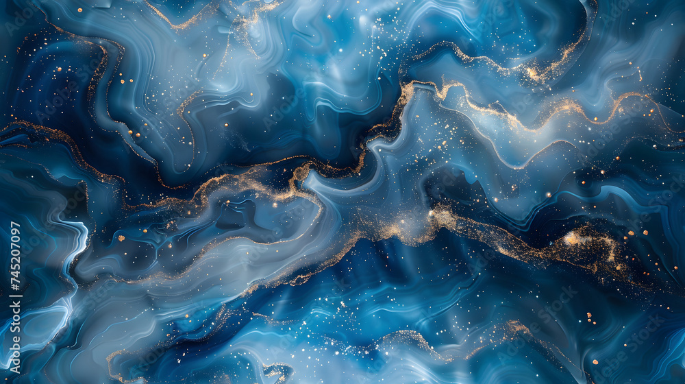 Elegant Blue Marble Swirl Background with Cyan Accents for Luxurious Design Elegant Blue Marble Swirl Background with Cyan Accents for Luxurious Design