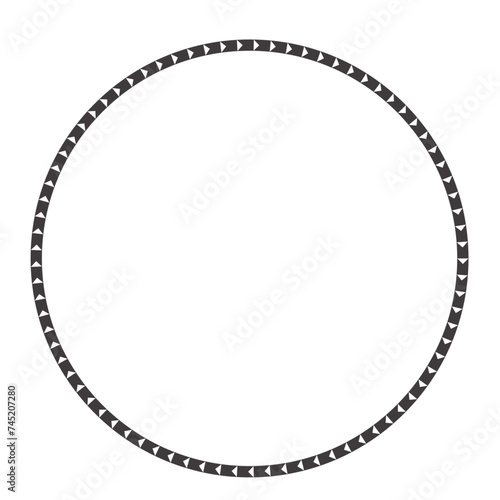 Circular arrow of black color
