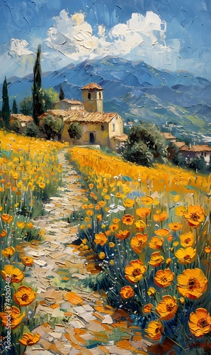 a colorful world with this impressionist landscape 