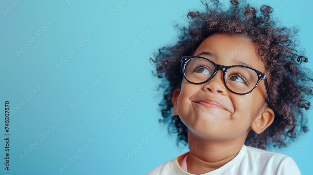 portrait of happy smiling child with glasses. portrait of happy smiling child with glasses.