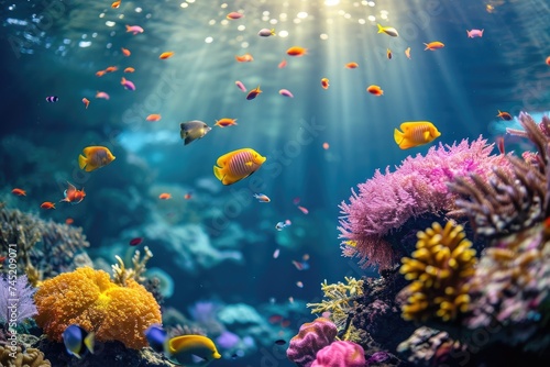Beautiful underwater world and its inhabitants © Kosvintseva