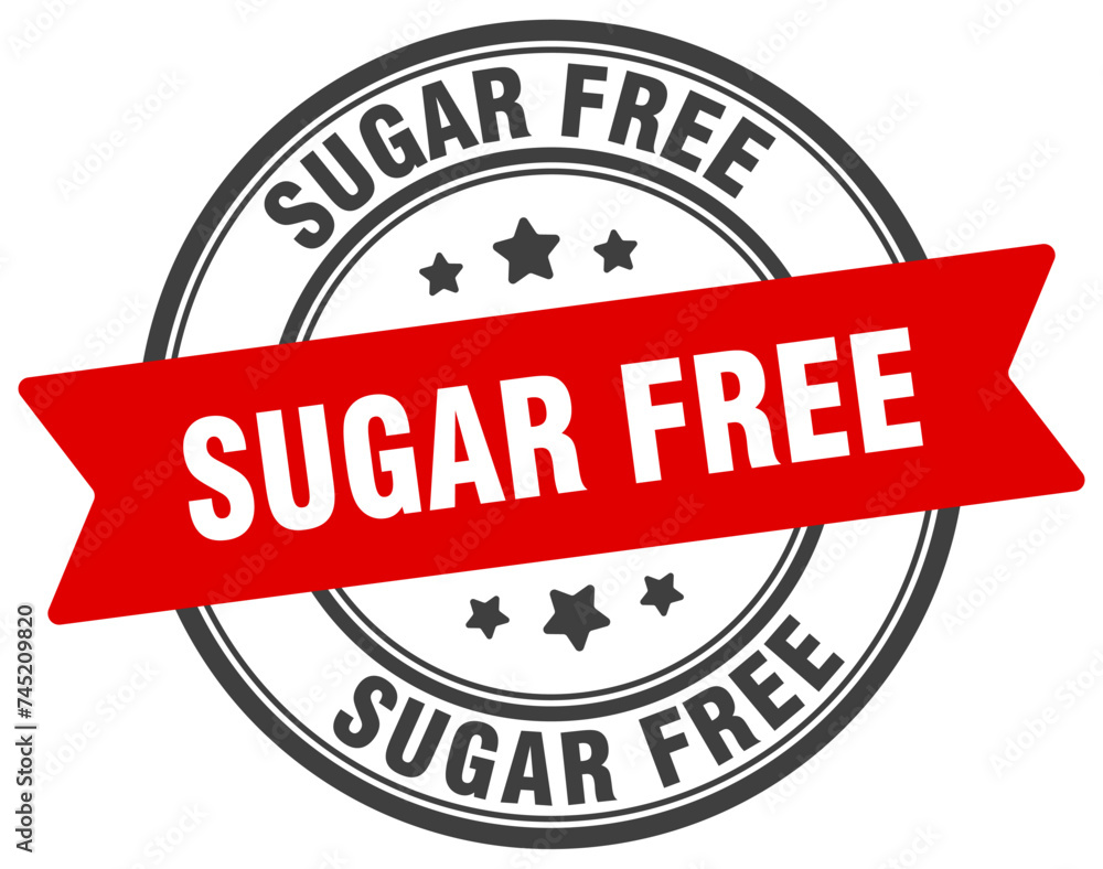 sugar free stamp. sugar free label on transparent background. round sign sugar free stamp. sugar free label on transparent background. round sign