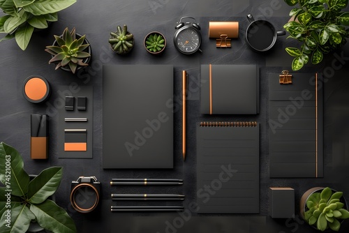 logo design on a clean and modern stationery set