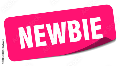 newbie sticker. newbie label