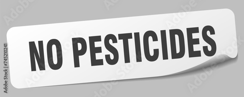 no pesticides sticker. no pesticides label