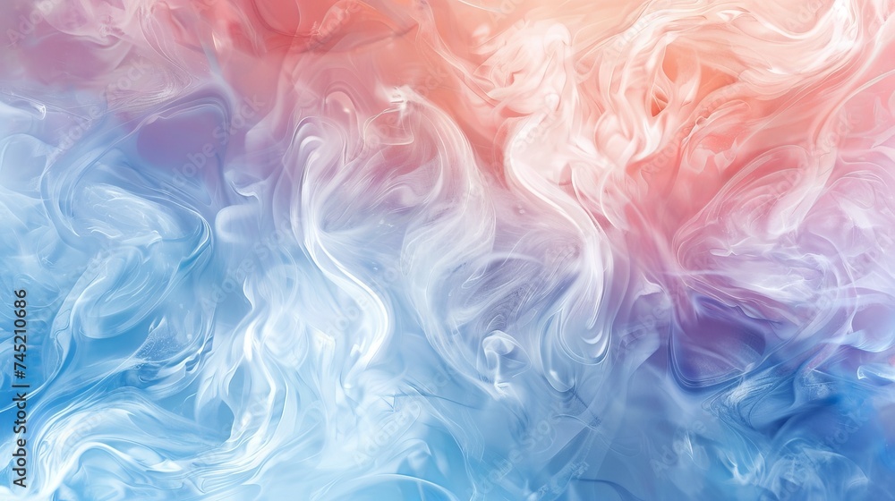 Fototapeta premium delicate swirling pastel colors in a gradient from blue to red