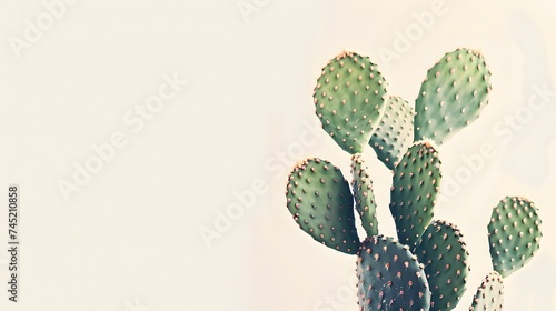  riso print of a cactus plant, isolated on white background
 photo