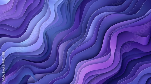 Abstract blue purple wave background. Fluid shapes composition. Generative Ai