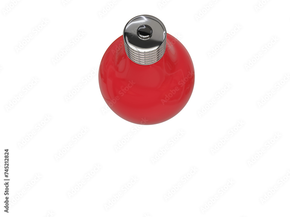 Red light bulb. 3d render Red light bulb. 3d render