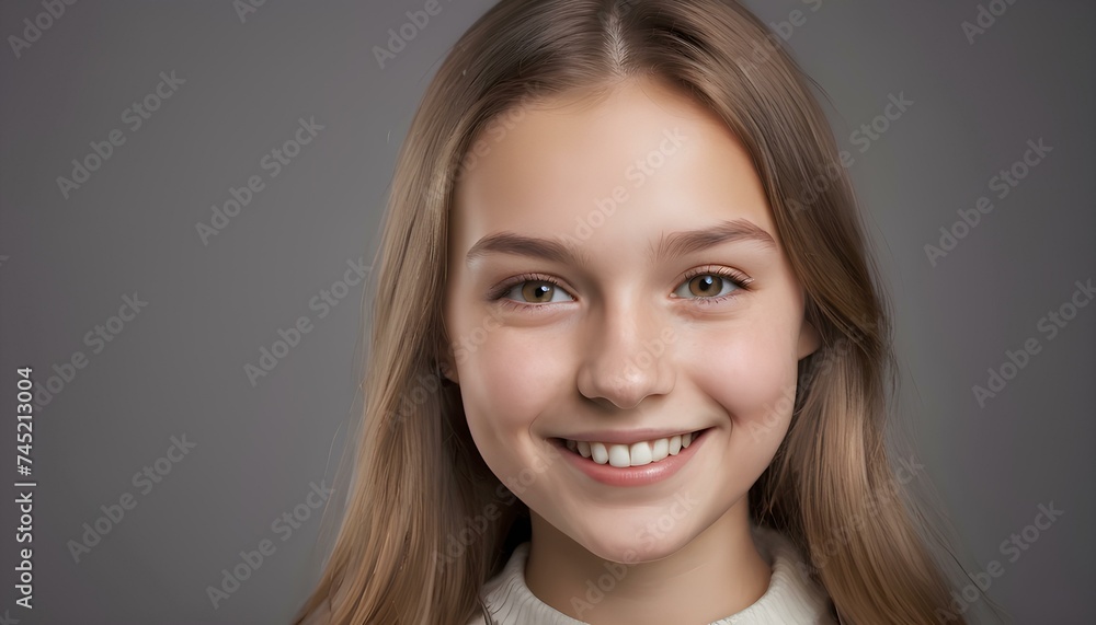 Portrait of a young happy girl Portrait of a young happy girl