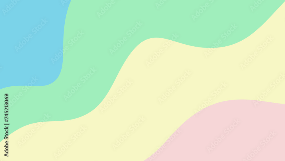 pastel color background with wave for summer decoration