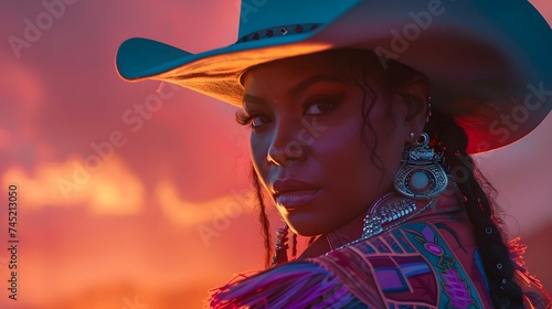 Portrait of a Big, Bold Black cowgirl